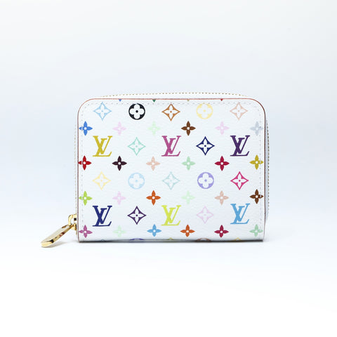 LOUIS VUITTON 2013 Monogram Multicolor Zip Around Purse Wallet Coin case PVC multicolor WS24240