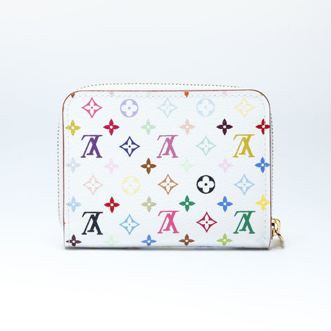 LOUIS VUITTON 2013 Monogram Multicolor Zip Around Purse Wallet Coin case PVC multicolor WS24240
