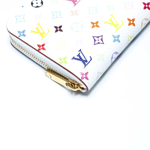 LOUIS VUITTON 2013 Monogram Multicolor Zip Around Purse Wallet Coin case PVC multicolor WS24240