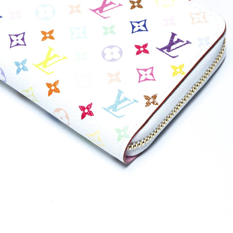 LOUIS VUITTON 2013 Monogram Multicolor Zip Around Purse Wallet Coin case PVC multicolor WS24240