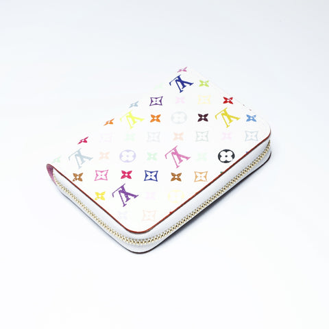 LOUIS VUITTON 2013 Monogram Multicolor Zip Around Purse Wallet Coin case PVC multicolor WS24240