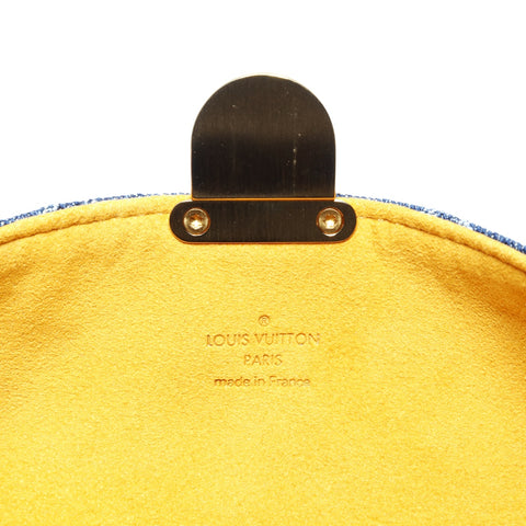 LOUIS VUITTON 2006 Monogram Denim Pochette Plat Clutch bag denim Navy WS24241