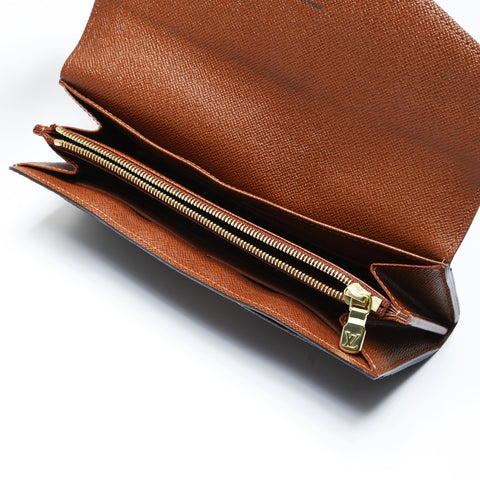 LOUIS VUITTON 2014 Monogram Portefeuille Sarah Purse PVC Brown WS24242