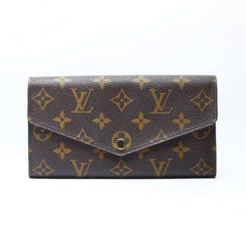 LOUIS VUITTON 2014 Monogram Portefeuille Sarah Purse PVC Brown WS24242