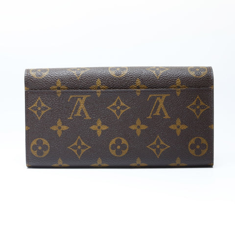 LOUIS VUITTON 2014 Monogram Portefeuille Sarah Purse PVC Brown WS24242
