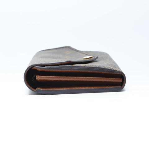 LOUIS VUITTON 2014 Monogram Portefeuille Sarah Purse PVC Brown WS24242