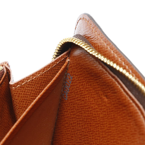 LOUIS VUITTON 2002 Monogram Porte Monne Zip Purse PVC Brown WS24243