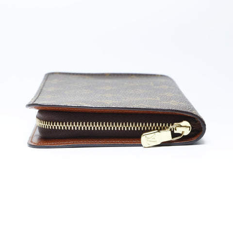 LOUIS VUITTON 2002 Monogram Porte Monne Zip Purse PVC Brown WS24243