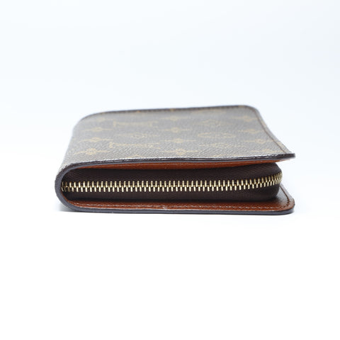 LOUIS VUITTON 2002 Monogramme Porte Monne Zip Purse PVC Marron WS24243