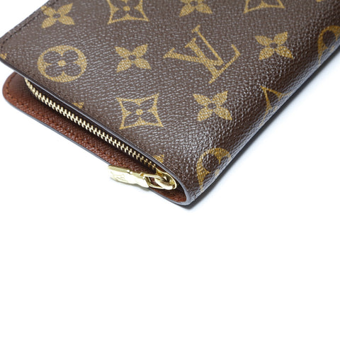 LOUIS VUITTON 2002 Monogram Porte Monne Zip Purse PVC Brown WS24243