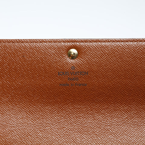 LOUIS VUITTON 2005 Monogram Portefeuille Sarah Purse Brown WS24244