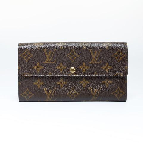LOUIS VUITTON 2005 Monogram Portefeuille Sarah Purse Brown WS24244