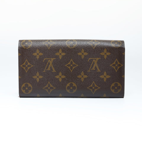 LOUIS VUITTON 2005 Monogram Portefeuille Sarah Purse Brown WS24244
