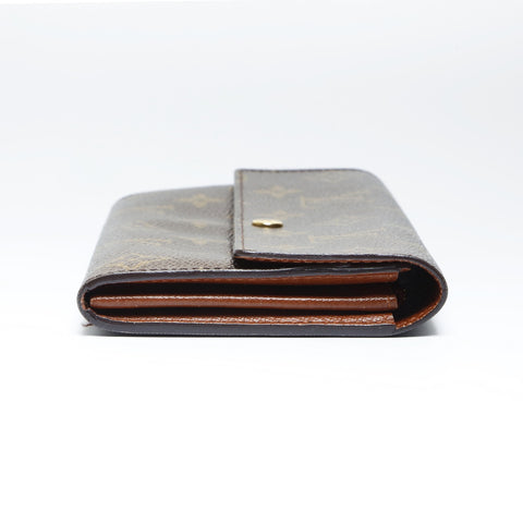 LOUIS VUITTON 2005 Monogram Portefeuille Sarah Purse Brown WS24244