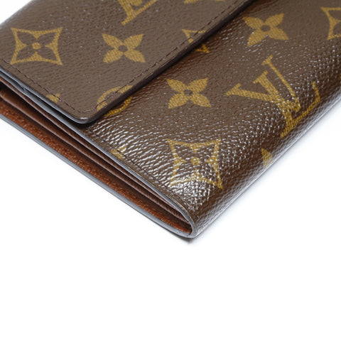LOUIS VUITTON 2005 Monogram Portefeuille Sarah Purse Brown WS24244