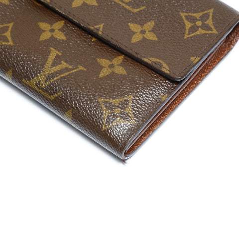 LOUIS VUITTON 2005 Monogram Portefeuille Sarah Purse Brown WS24244