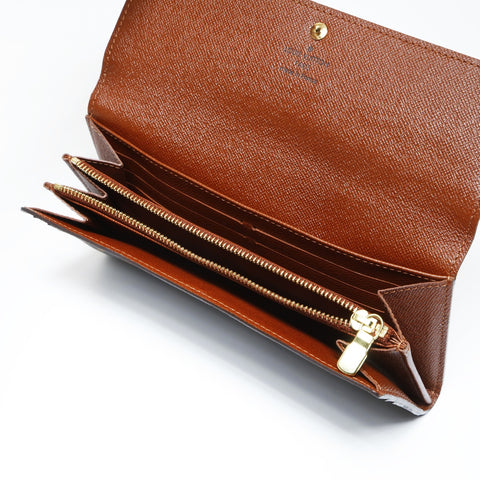 LOUIS VUITTON 2006 Monogram Portefeuille Sarah Purse PVC Brown WS24245