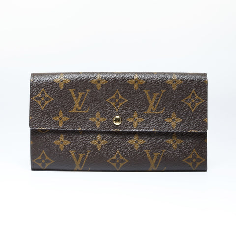 LOUIS VUITTON 2006 Monogram Portefeuille Sarah Purse PVC Brown WS24245