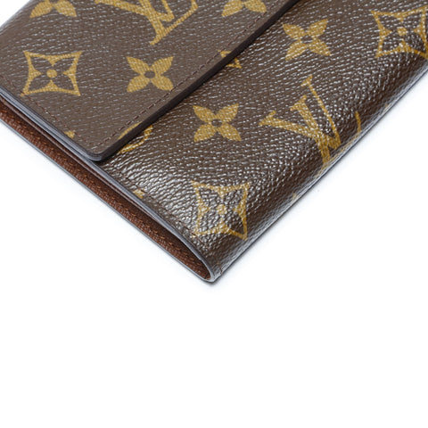 LOUIS VUITTON 2006 Monogram Portefeuille Sarah Purse PVC Brown WS24245