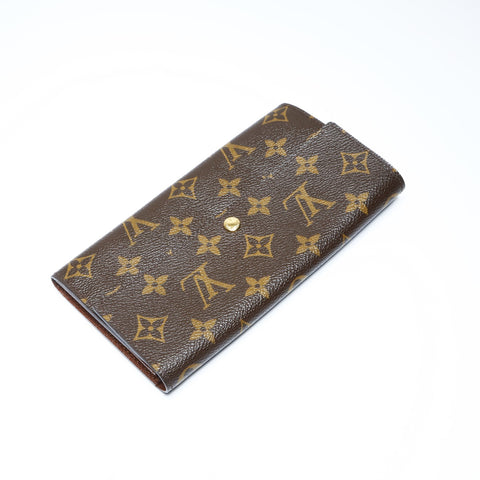 LOUIS VUITTON 2006 Monogram Portefeuille Sarah Purse PVC Brown WS24245