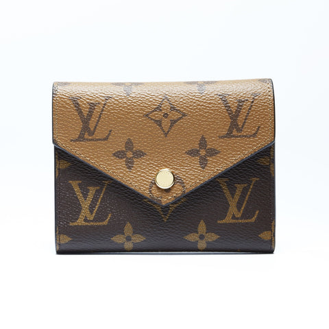 LOUIS VUITTON Monogram Reverse Portefeuille Victorine Tri-fold wallet PVC Brown WS24249