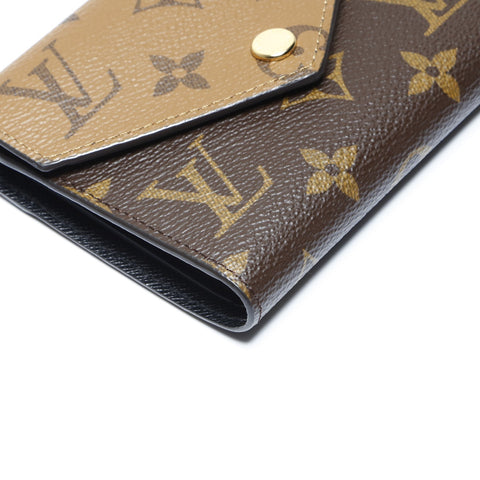 LOUIS VUITTON Monogram Reverse Portefeuille Victorine Tri-fold wallet PVC Brown WS24249