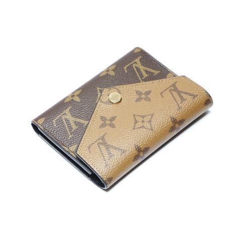 LOUIS VUITTON Monogram Reverse Portefeuille Victorine Tri-fold wallet PVC Brown WS24249