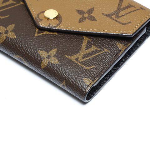 LOUIS VUITTON Monogram Reverse Portefeuille Victorine Tri-fold wallet PVC Brown WS24250
