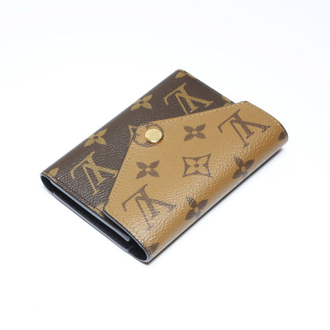 LOUIS VUITTON Monogram Reverse Portefeuille Victorine Tri-fold wallet PVC Brown WS24250