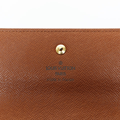 LOUIS VUITTON 2002 Monogram Porte Tresor International Purse Brown WS24251