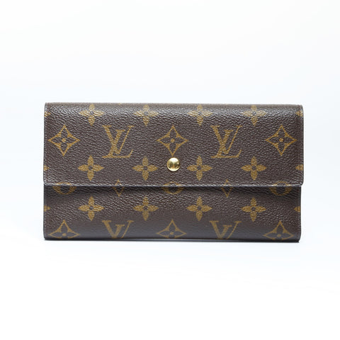 LOUIS VUITTON 2002 Monogram Porte Tresor International Purse Brown WS24251