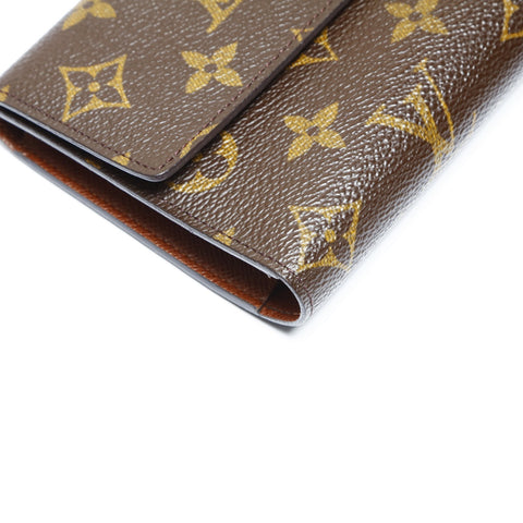 LOUIS VUITTON 2002 Monogram Porte Tresor International Purse Brown WS24251