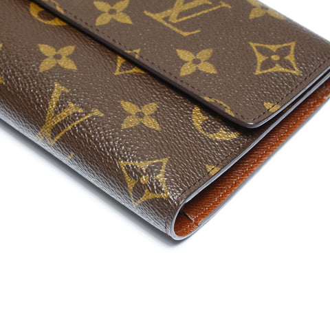 LOUIS VUITTON 2002 Monogram Porte Tresor International Purse Brown WS24251