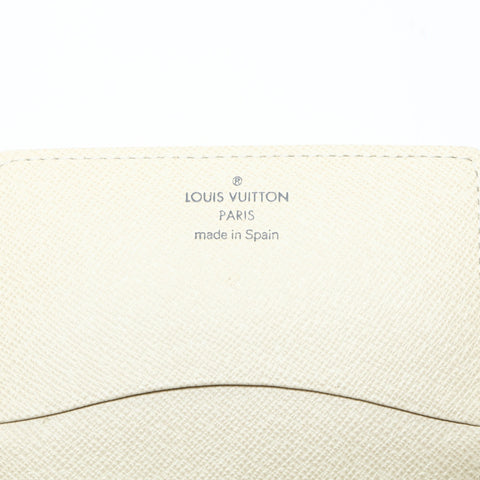 LOUIS VUITTON 2007 Damier Azur Envelope Carte de Visite Card Case PVC white WS24254