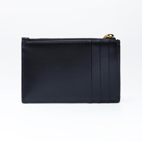 CELINE Leather Triomphe Coin case leather black WS24262