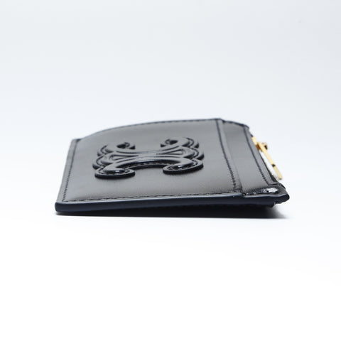CELINE Leather Triomphe Coin case leather black WS24262