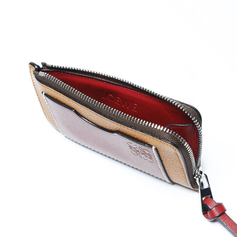 LOEWE Coin and card holder leather Coin case leather Brown WS24264