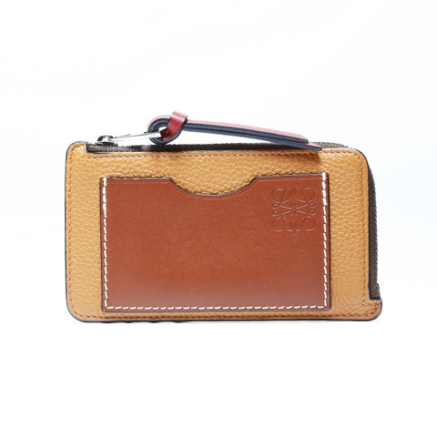 LOEWE Coin and card holder leather Coin case leather Brown WS24264