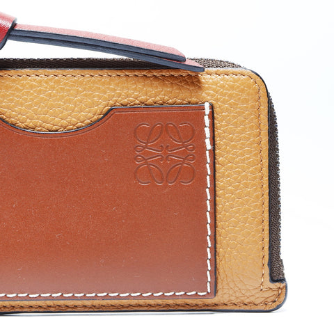 LOEWE Coin and card holder leather Coin case leather Brown WS24264
