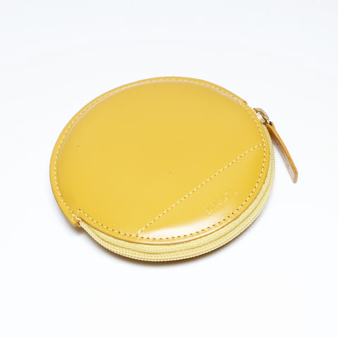 LOEWE Leather Round Coin case yellow WS24266