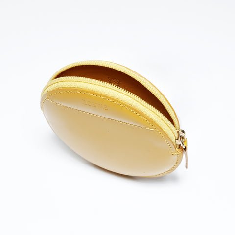 LOEWE Leather Round Coin case yellow WS24266