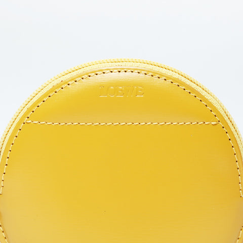 LOEWE Leather Round Coin case yellow WS24266