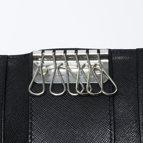 PRADA Nylon triangle logo Key holder  Nylon black WS24267