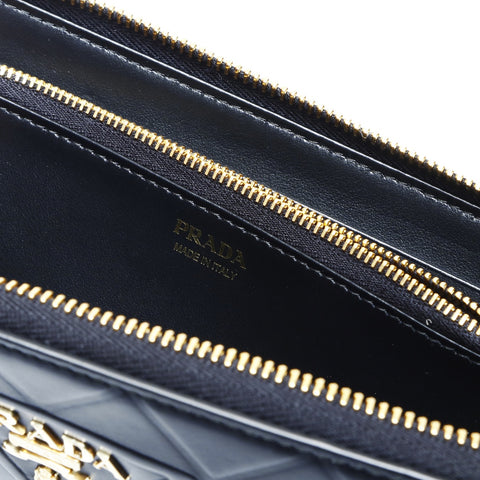 PRADA Leather Triangle Purse leather black WS24268