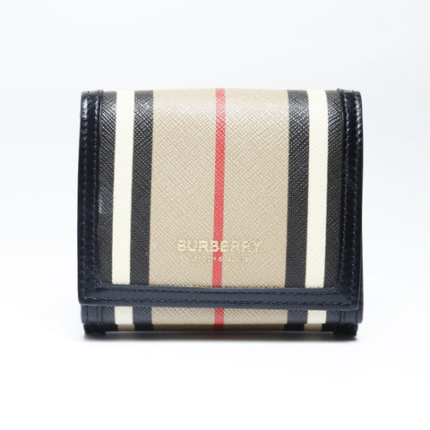 BURBERRY PVC Nova Check Dreifach-Geldbörse Braun WS24269