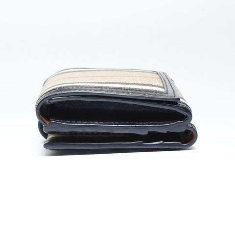 BURBERRY PVC Nova Check Dreifach-Geldbörse Braun WS24269