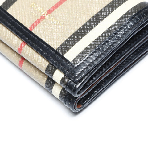 BURBERRY PVC Nova Check Tri-fold wallet Brown WS24269