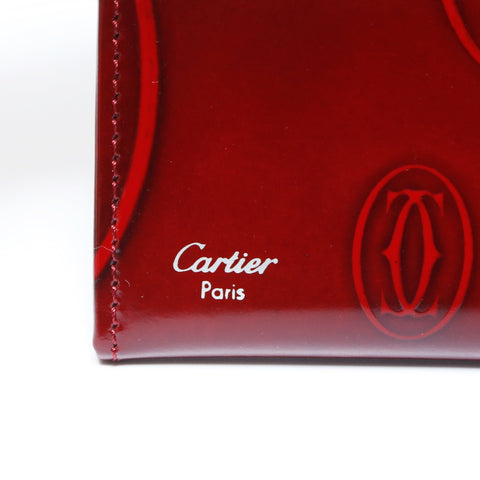 CARTIER Happy Birthday PVC Card Case PVC Red WS24275