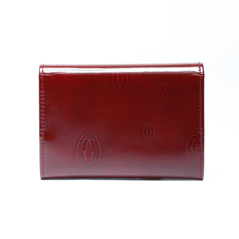 CARTIER Happy Birthday PVC Card Case PVC Red WS24275