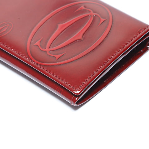 CARTIER Happy Birthday PVC Card Case PVC Red WS24275